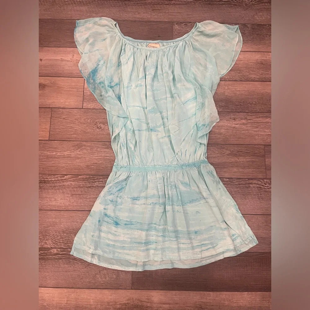 Teal Tie-Dye Breezy Dress/Swim Cover-Up - Small by Gypsy 05